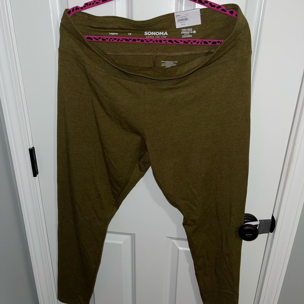 🩷 Flash Sale 🩷 Sonoma Mid Rise 1x Dark Green Leggings NWT